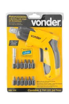 PARAFUSADEIRA BAT.3,6  C/14PÇS VONDER